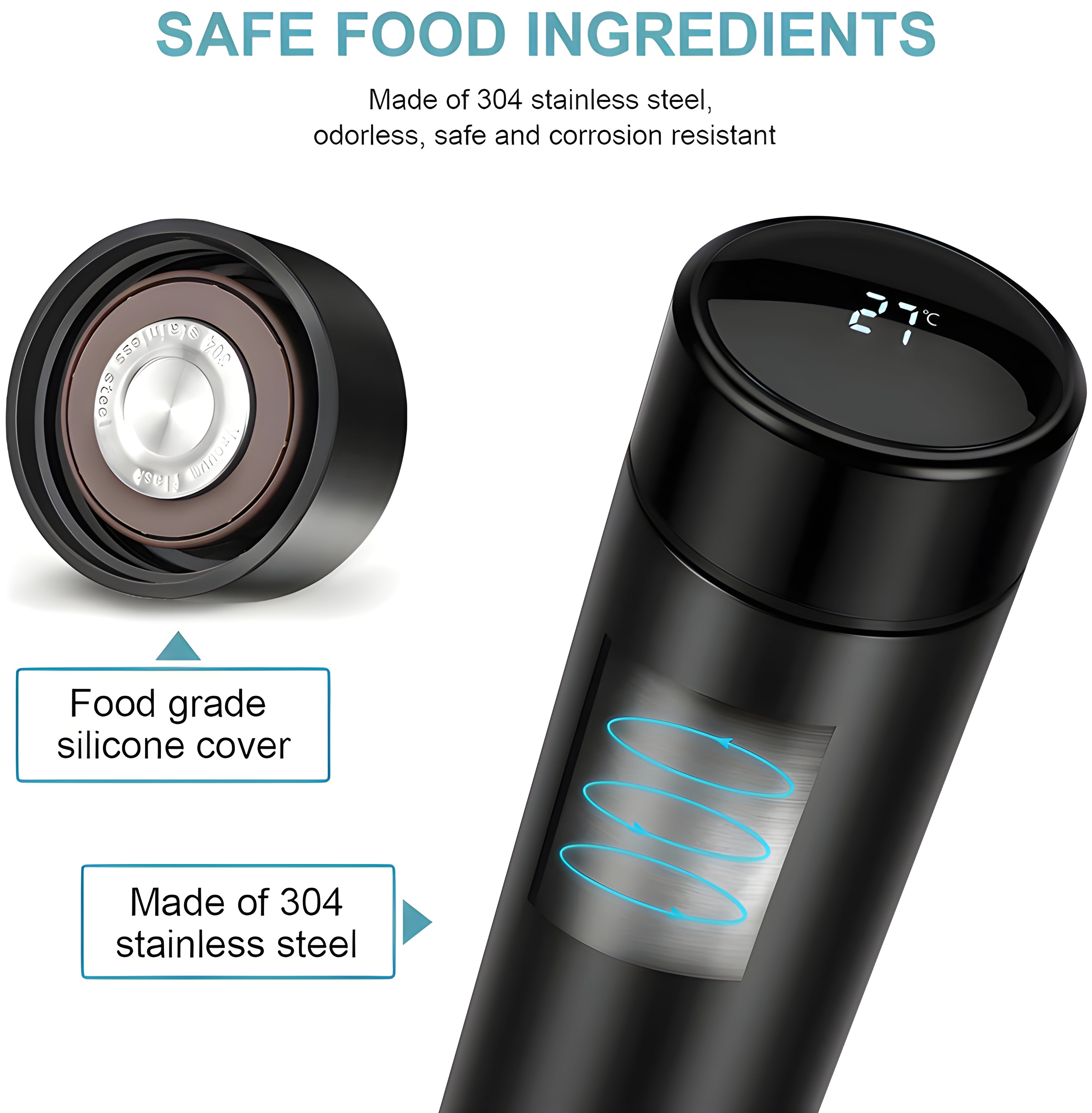 0726 Customized/Personalized Stainless Steel Smart Water Bottle with Smart LCD Temperature Touch | Gifting Custom Name Water Bottle | Gifts for Boyfriend/Girlfriend/Employee | 500ML 0726 Customized/Personalized Stainless Steel Smart Water Bottle with Smart LCD Temperature Touch | Gifting Custom Name Water Bottle | Gifts for Boyfriend/Girlfriend/Employee | 500ML